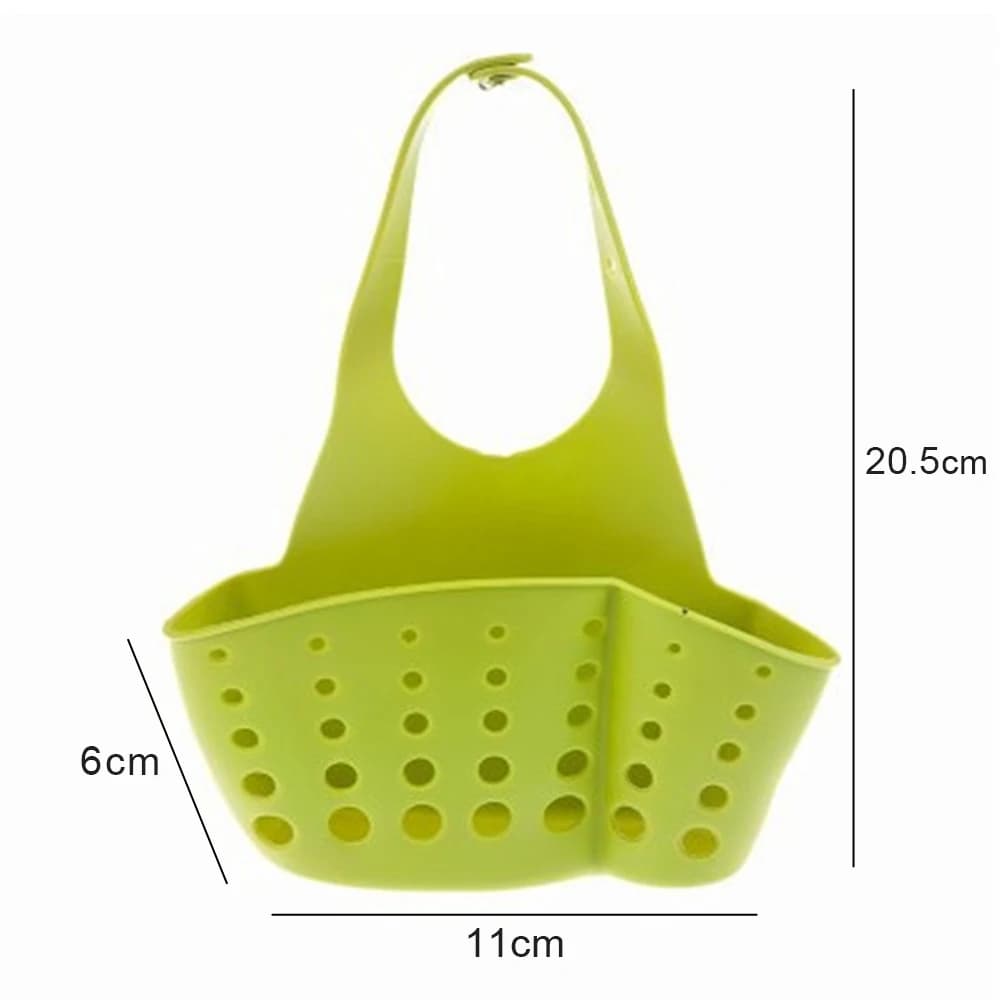 Kitchen Sink Drain Basket Storage Holder Soap Sponge Shelf Adjustable — image 15