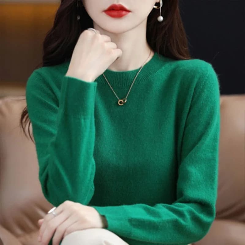 Women's Sweater O-Neck Pullover Warm Casual Knitwear Korean Fashion New Autumn U — image 5