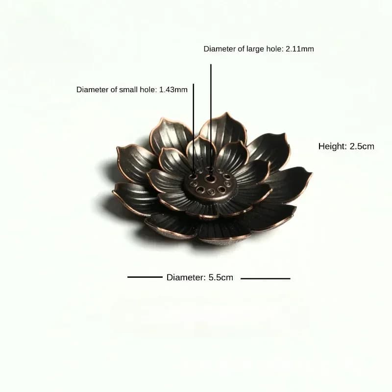 Incense Holder Stick Burner Alloy Lotus 3 Level Ash Catcher New for Sticks and U — image 10