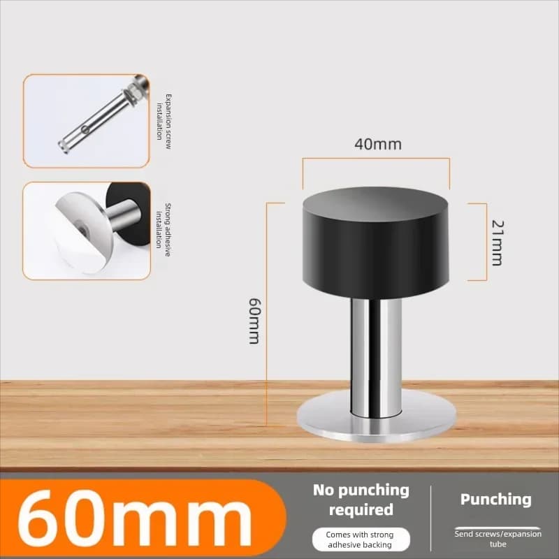 Heavy Duty Self-Adhesive Rubber Door Stopper Floor Protector No Drilling — image 6