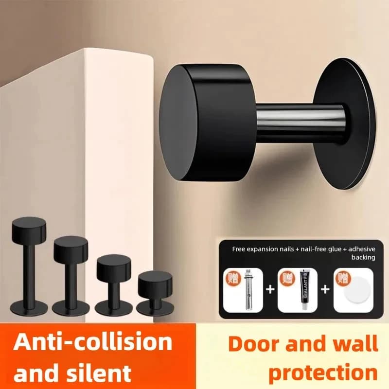 Heavy Duty Self-Adhesive Rubber Door Stopper Floor Protector No Drilling — image 3