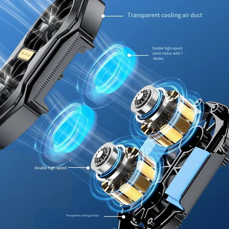 Mobile Phone Cooler Dual Fan New FS01 Cools 10 Seconds Wireless Battery 2025 For — image 5