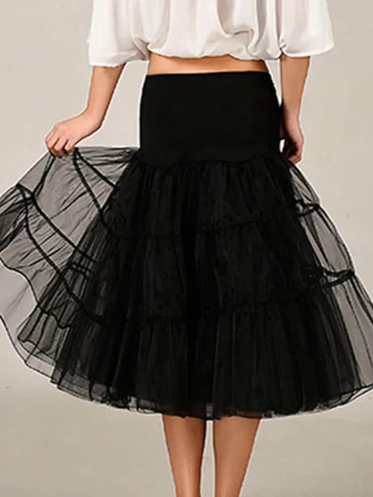 Women's Vintage 50s 60s Fluffy Tutu Skirt Rockabilly Swing Petticoat Underskirt — image 4