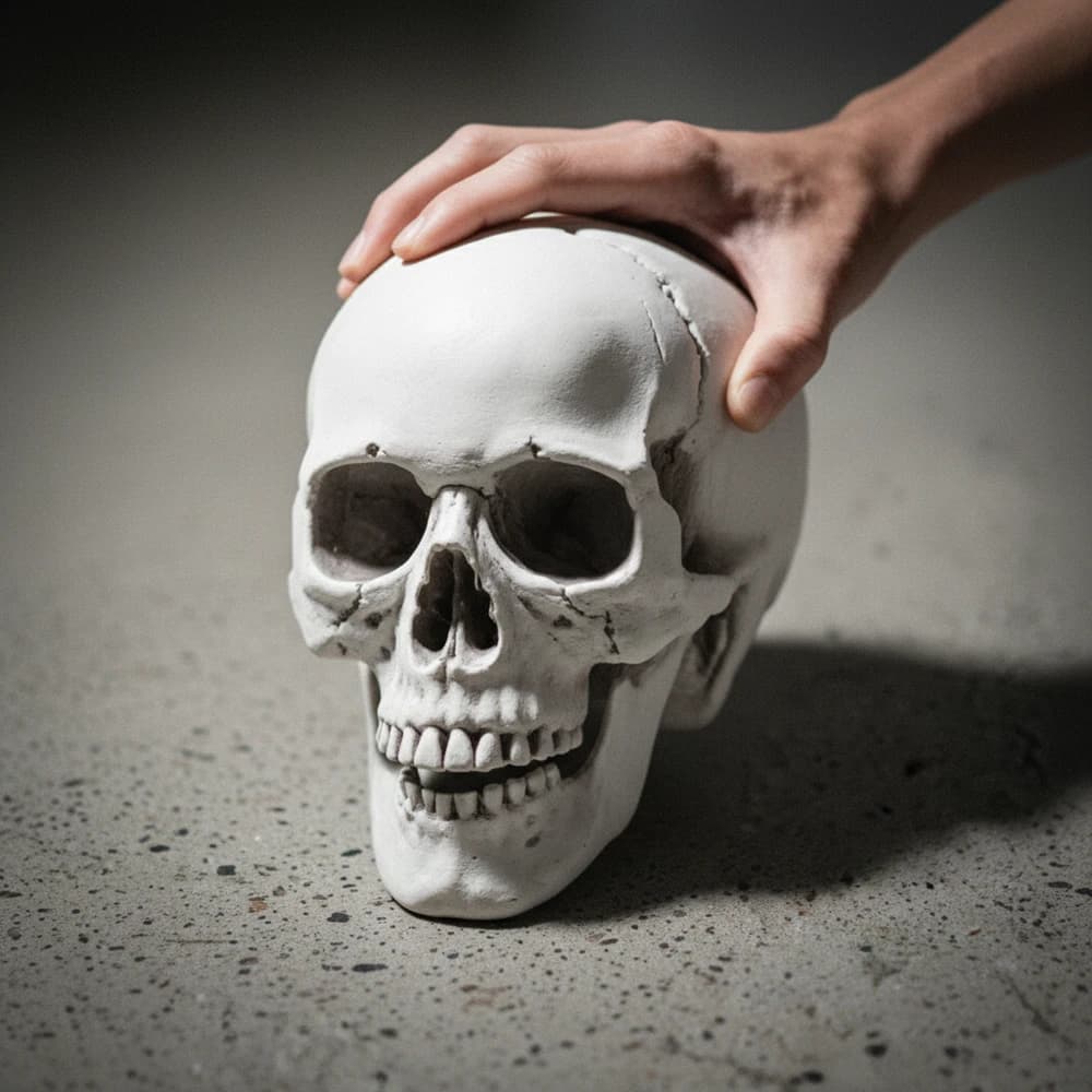Plastic Skull Head Realistic Skeleton Halloween Party Haunted House Decor UK