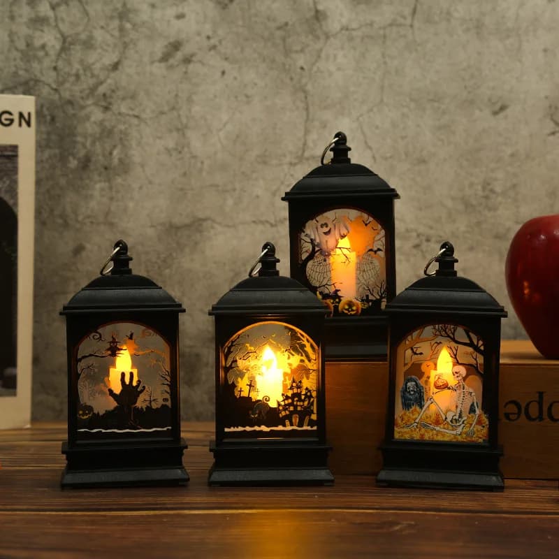 Halloween Pumpkin Ghost Castle Lantern LED Jack-O-Lantern Decoration Lamp UK