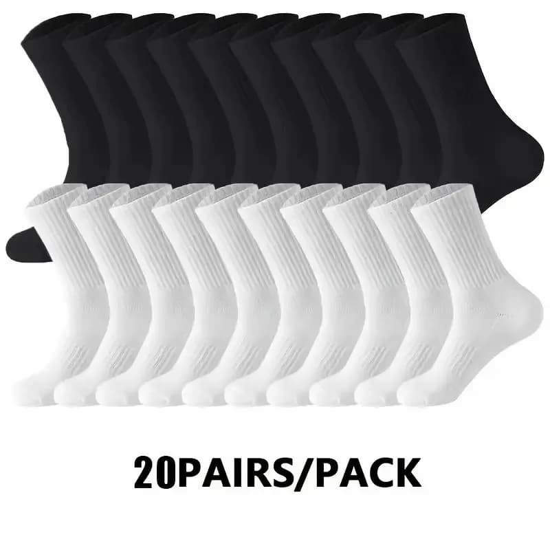 Sports Socks 5 10 20 Pairs Breathable Sweat Absorbing Round Neck New Neutral All — image 11