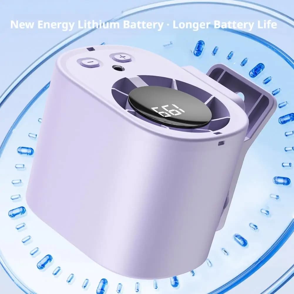 USB Rechargeable Cooling Fan Clip 360 Rotation 3 Speed LED New Semiconductor Car — image 2