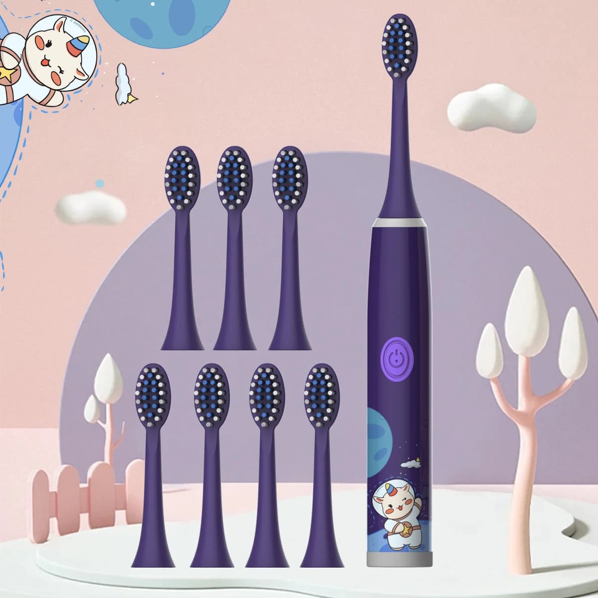 Children's Electric Toothbrush Cartoon Space Series Soft Hair New Color Cleaning — image 7