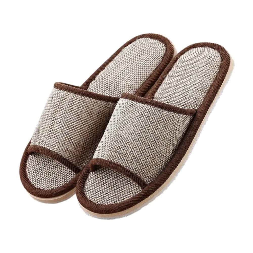 Women's Home Slippers Soft Linen Open Toe Indoor Casual Comfortable Sandals — image 8