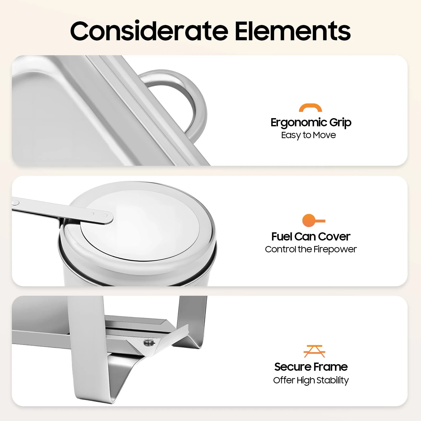 Stainless Steel Chafing Dish Buffet Set Rectangle Foldable Catering New NEWEST U — image 6