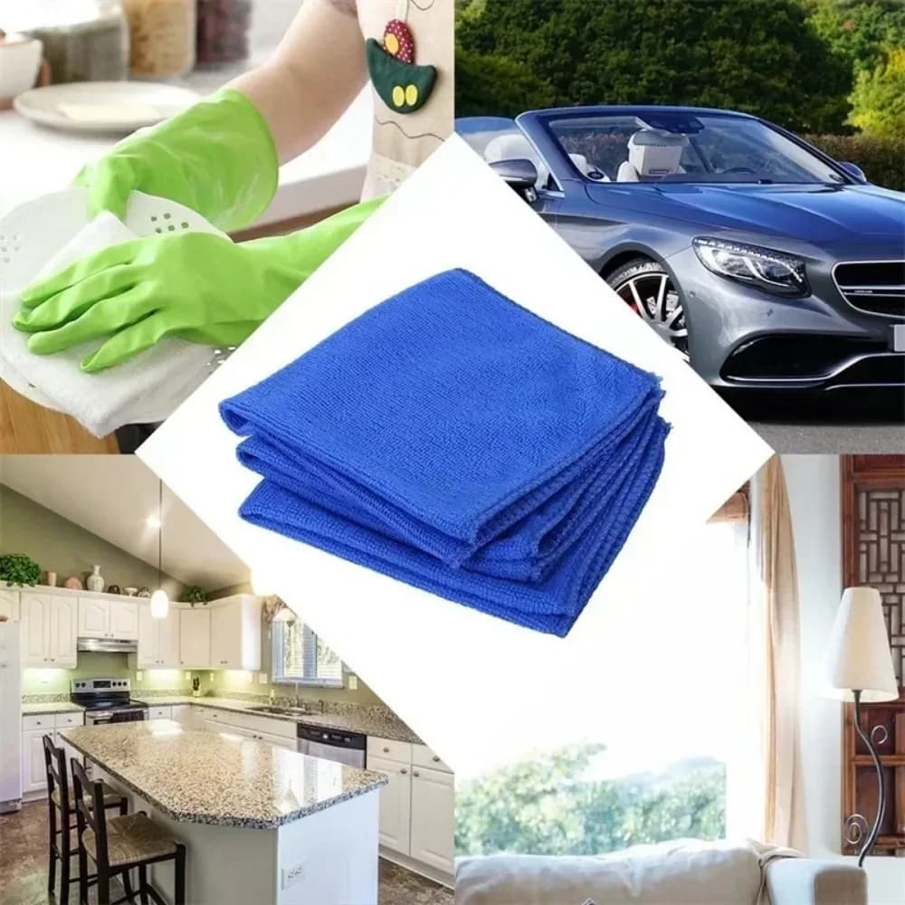Microfibre Towels Set for Car Wash Drying Auto Detailing Cleaning Polishing — image 4