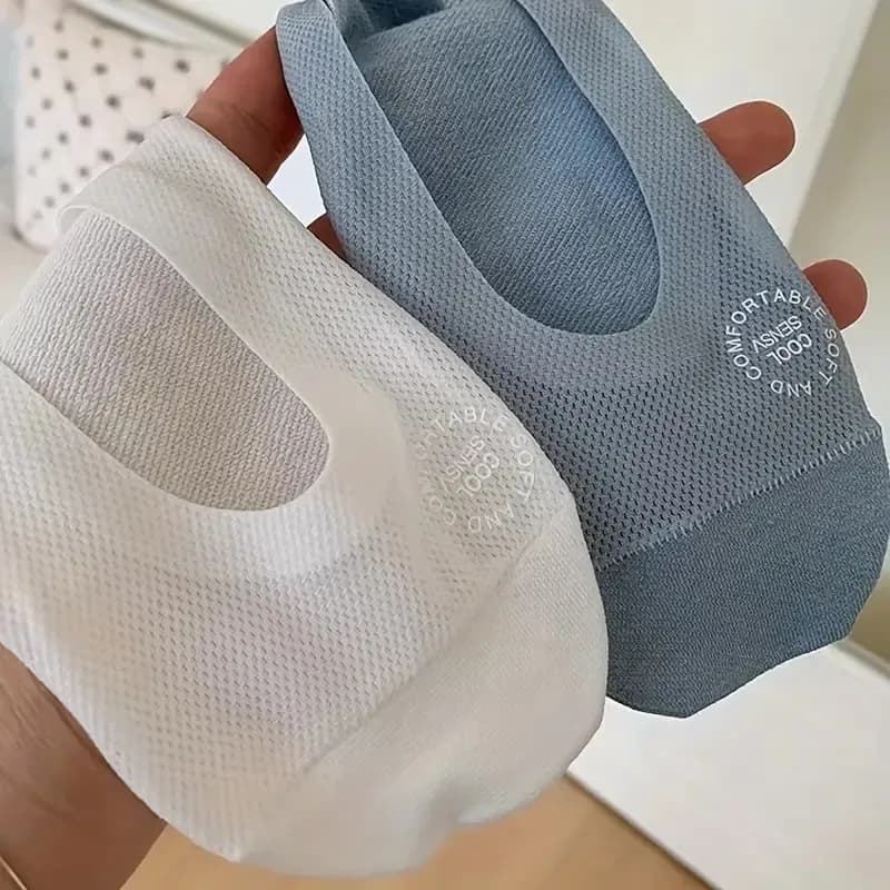 Women's Invisible Socks Breathable Mesh Thin No-Show with Silicone Grip Spring Summer — image 5