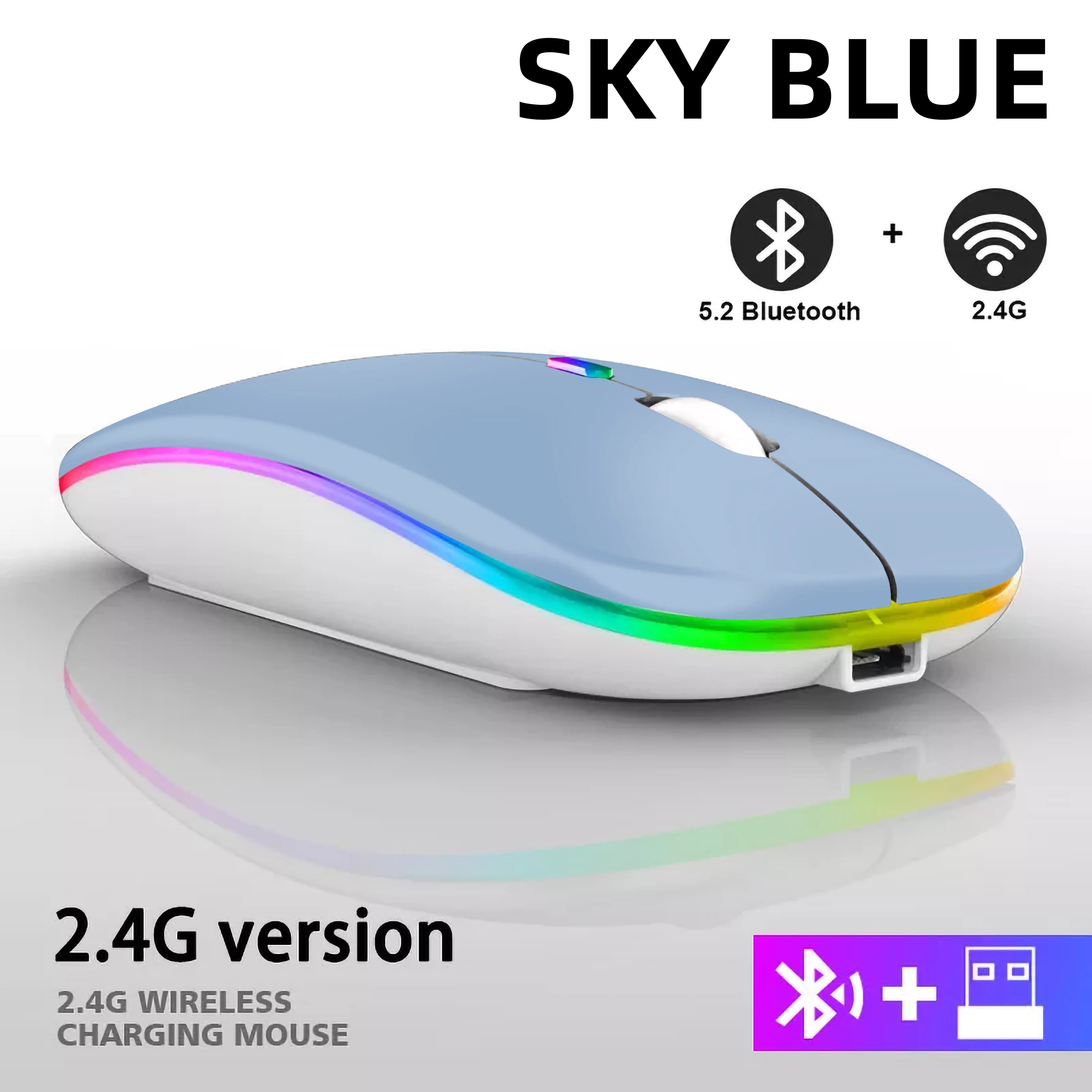 Rechargeable Bluetooth Wireless Mouse 2.4GHz USB RGB 1600DPI Gaming — image 11