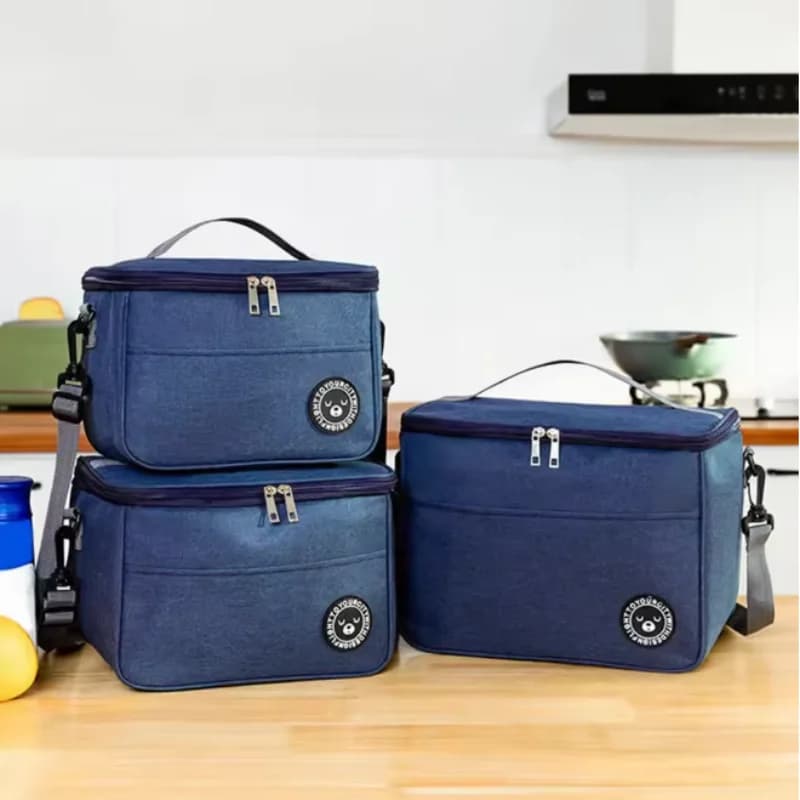 Insulated Lunch Bag Large Capacity Waterproof Shoulder Strap Hand Bento Bag — image 7