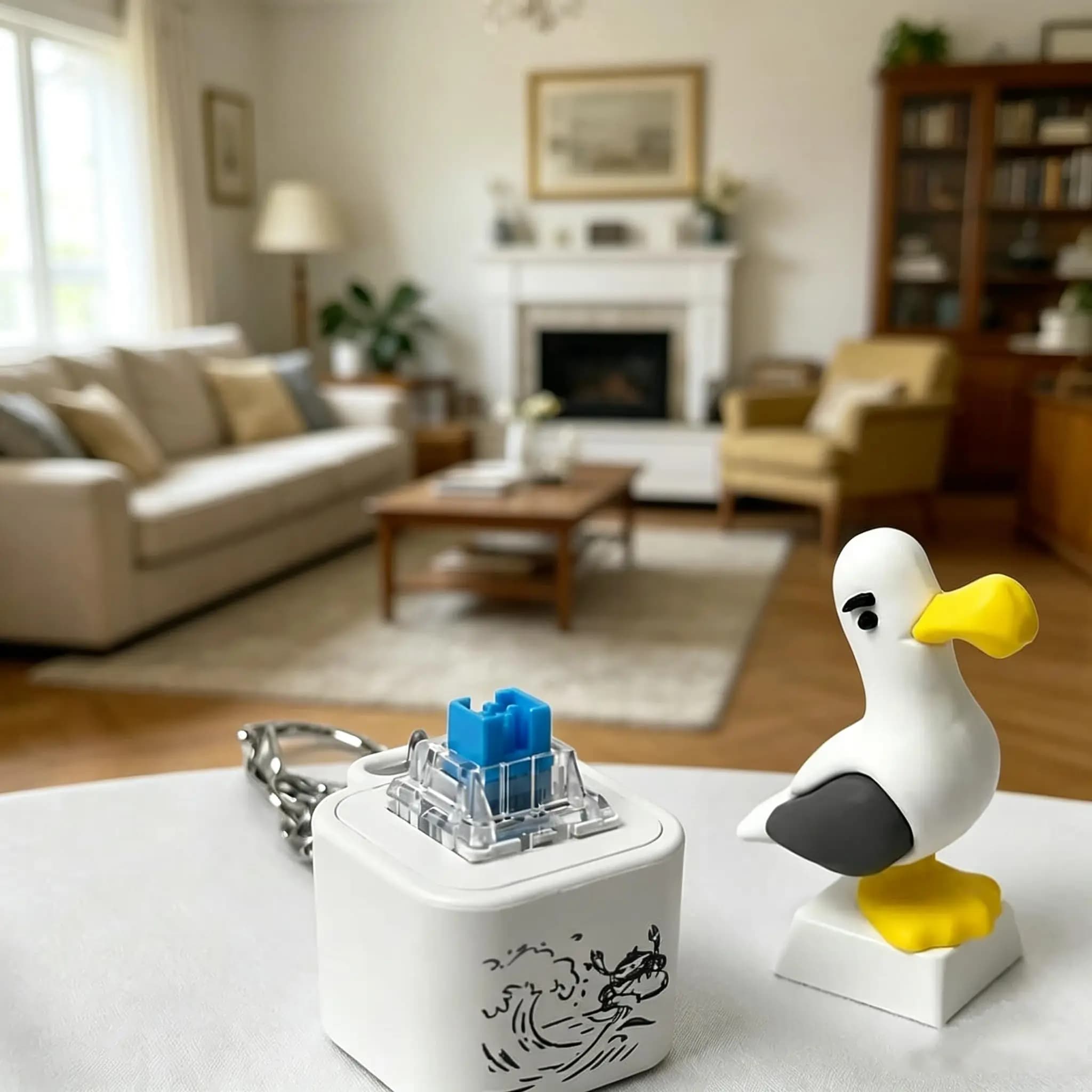 Rechargeable Seagull Keychain Portable Quacking Sound Button Novelty Gift — image 4