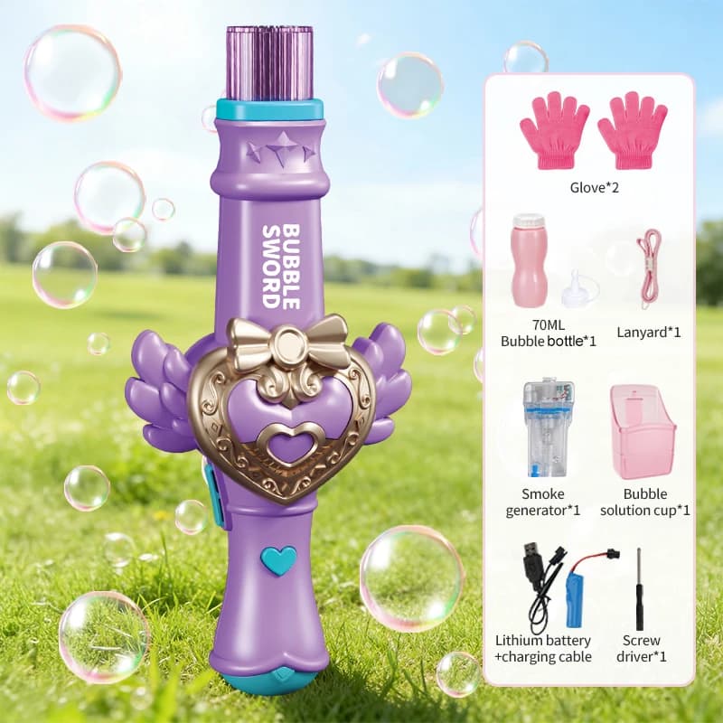 Bubble Machine Fog Magic Wand Cute Animal Smoke Colourful Light Toy — image 9