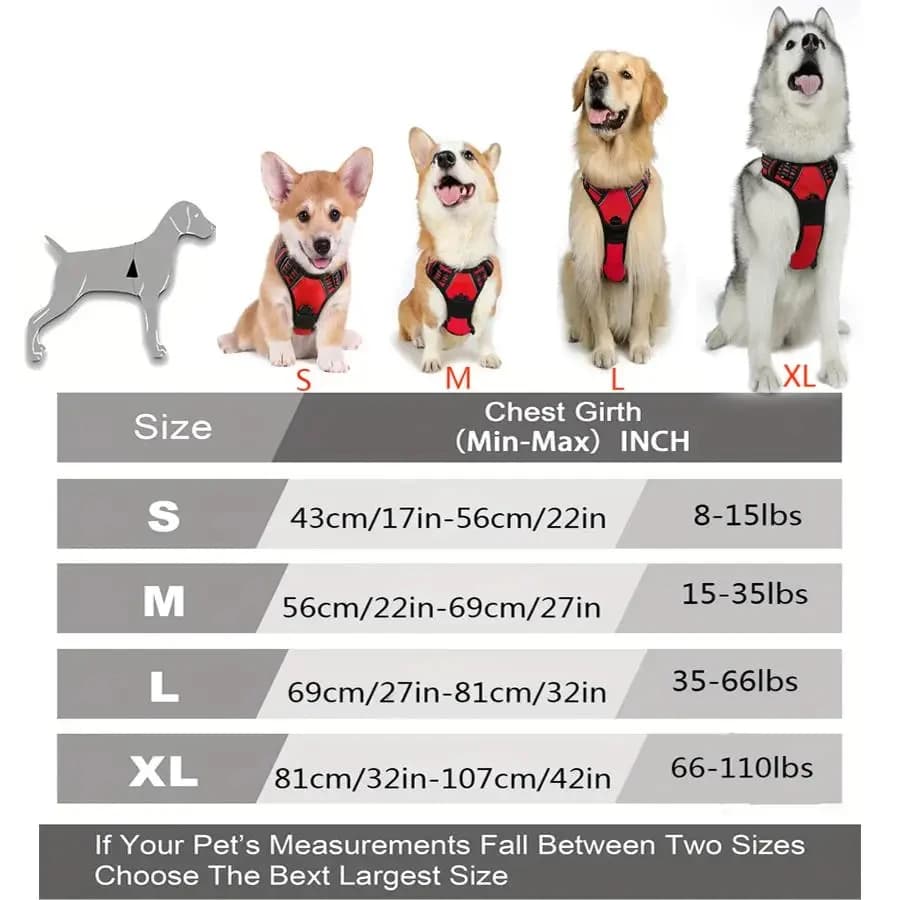 No Pull Harness Front Clip Large Dog Heavy Duty Reflective New para grande cil U — image 6
