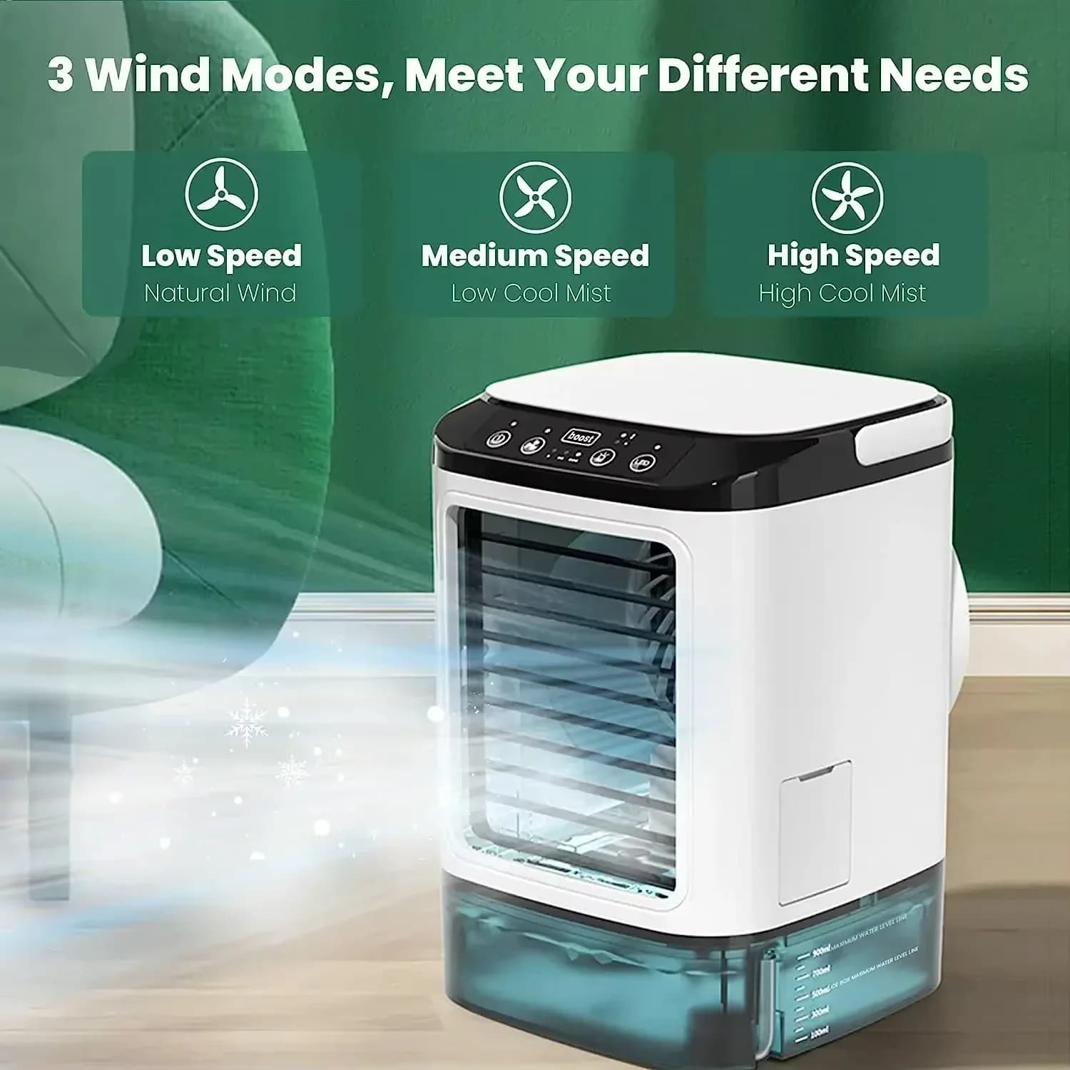 Desktop Humidifier Cooling Fan Spray USB Electric Portable Quiet Small — image 3