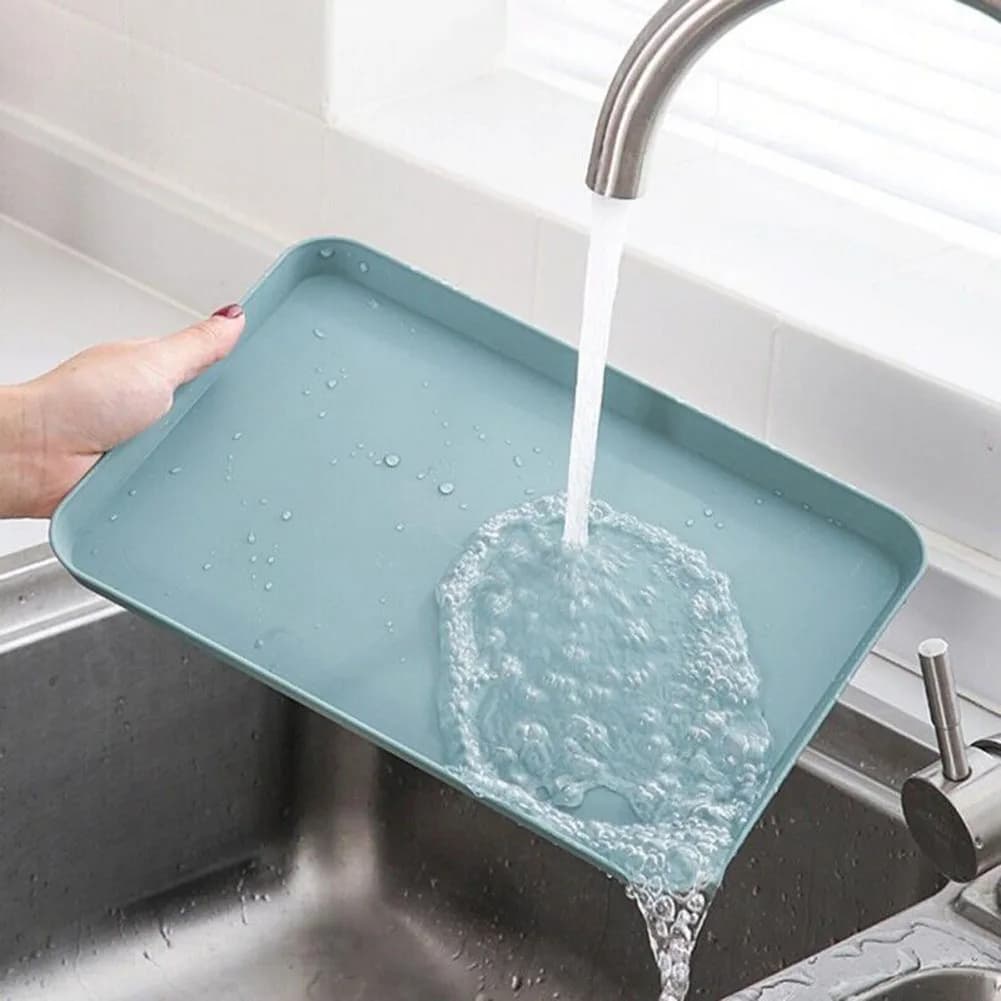 Serving Tray Rectangular Anti Slip Scratch Resistant Plastic Food New Square Tea — image 6