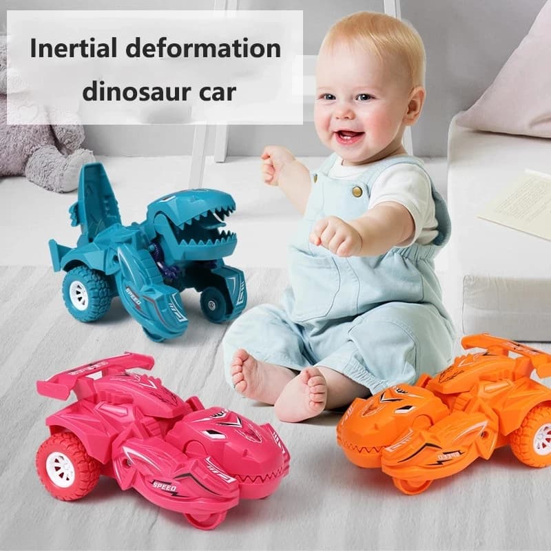 Dinosaur Transforming Car Toy One-Step Deformation Collision Model for Boys — image 3
