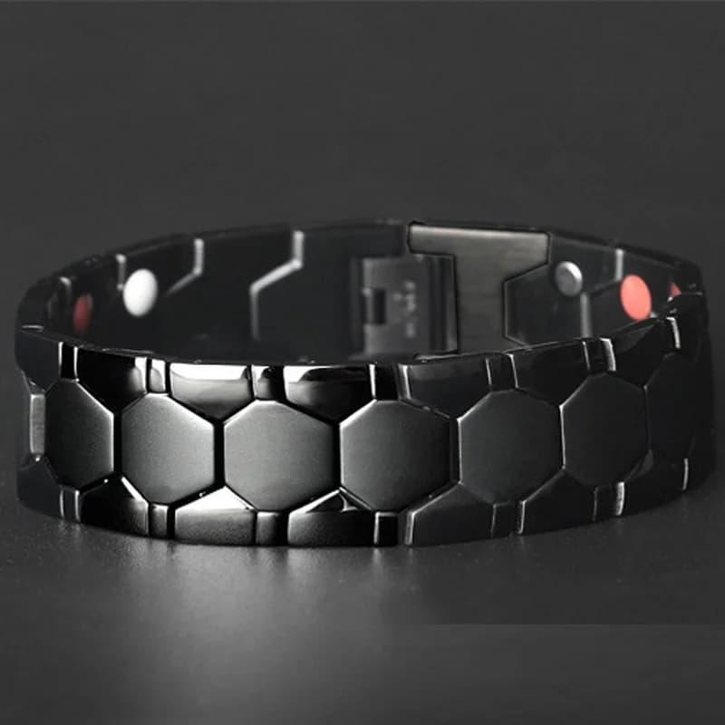 Men's Magnetic Hematite Beads Stretch Bracelet Jewellery — image 3