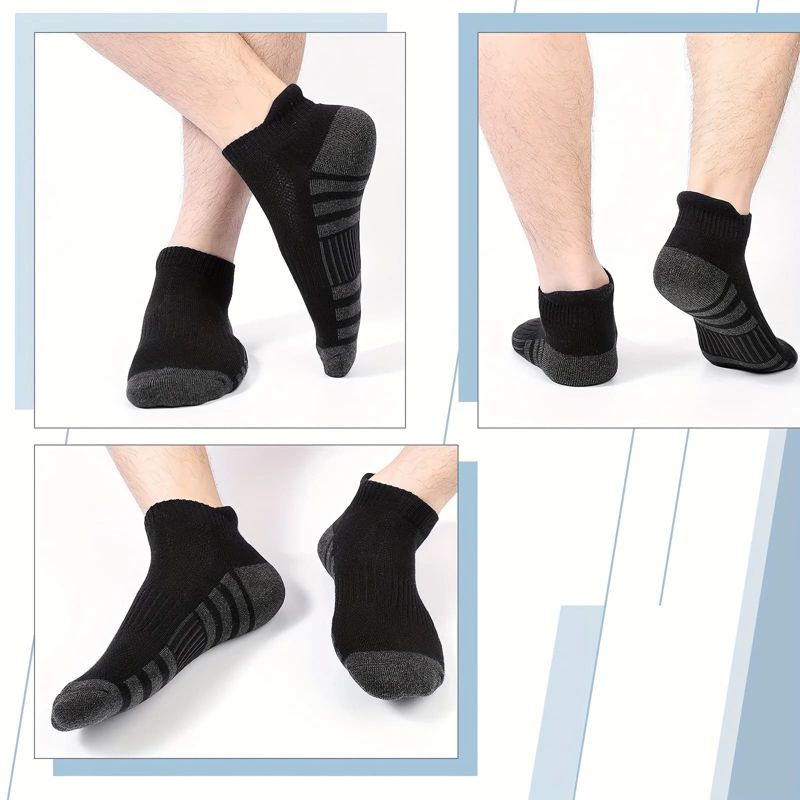 Men's Mesh Breathable Sports Socks Low Cut Short Tube Casual Ankle Socks — image 3