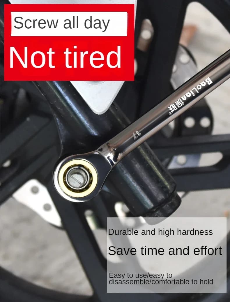 Adjustable Torx Wrench 8-22mm Ratchet Spanner for Bicycle Motorcycle Car — image 5