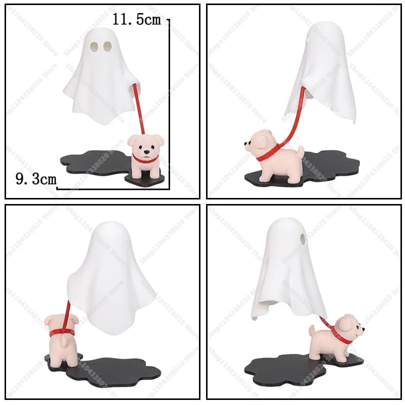 Cute Ghost LED Night Light with Dog Figure Spooky Desk Lamp Halloween Decor — image 7