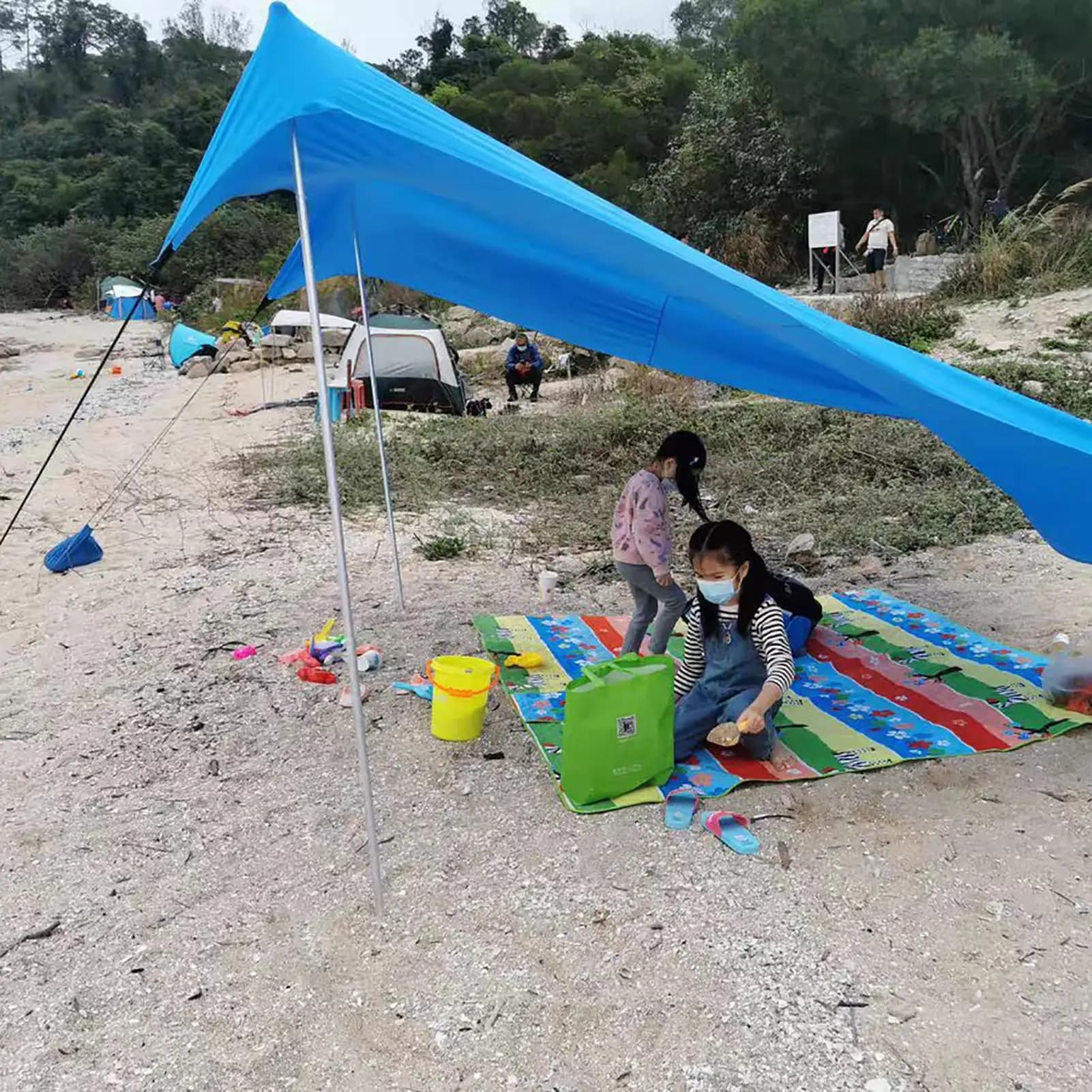 1.6m Beach Canopy Tent Pole Aluminium Alloy Stand Shelter Tarp Camping Poles Rods — image 6
