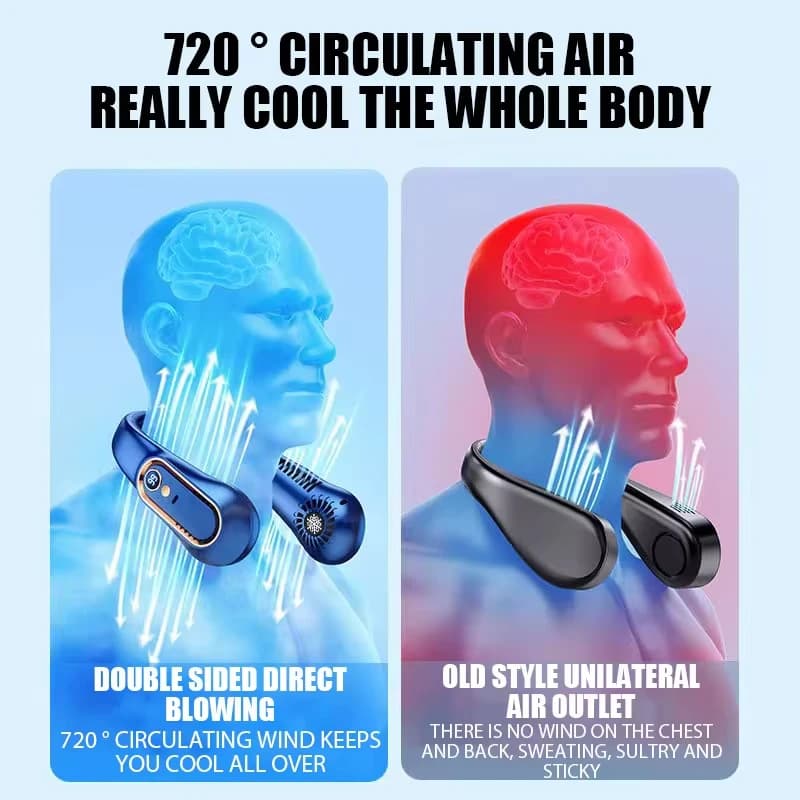 Portable Mini Hanging Neck Fan Bladeless USB Rechargeable Summer Neckband Fan — image 5
