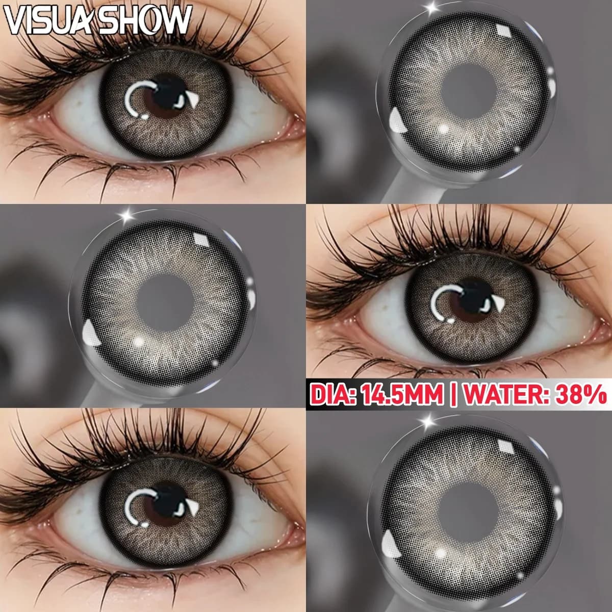 Black Contact Lenses Cosmetic Colour Contacts 2 Pcs Yearly Use — image 11
