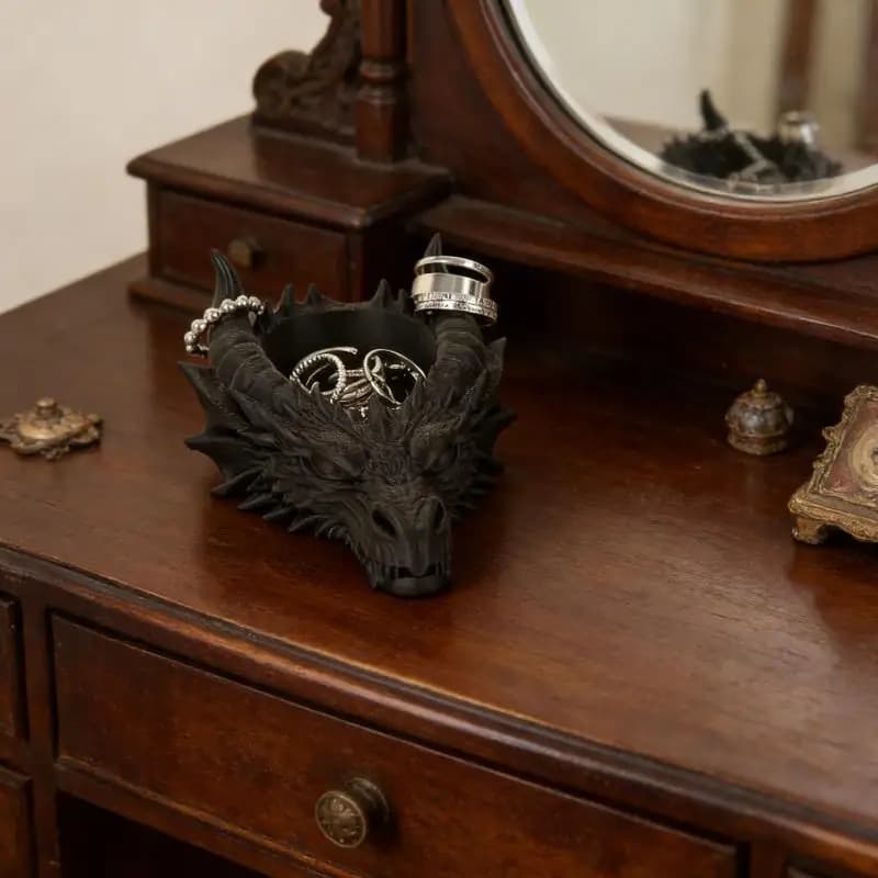 Gothic Dragon Head Storage Tray Jewellery Display Rack Fantasy Organiser — image 5