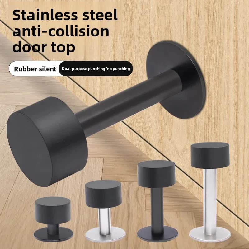 Heavy Duty Self-Adhesive Rubber Door Stopper Floor Protector No Drilling — image 2
