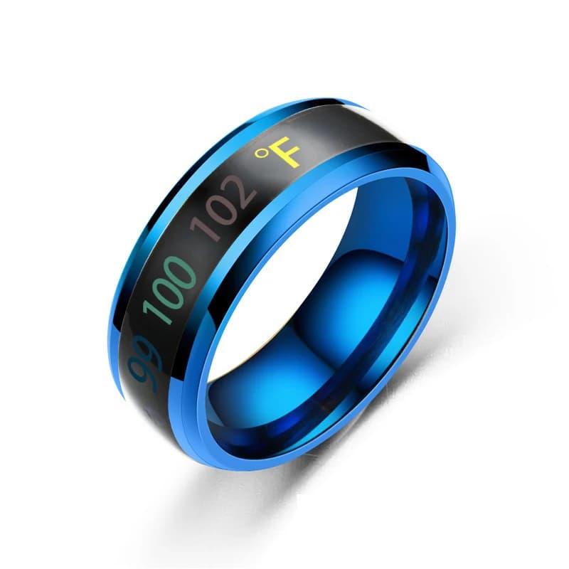Smart Temperature Sensitive Mood Ring Stainless Steel Waterproof Couple Ring — image 7