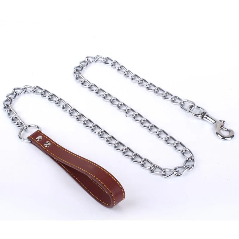 Premium Dog Slip Lead Adjustable Training Leash Rope with Chain Control — image 7
