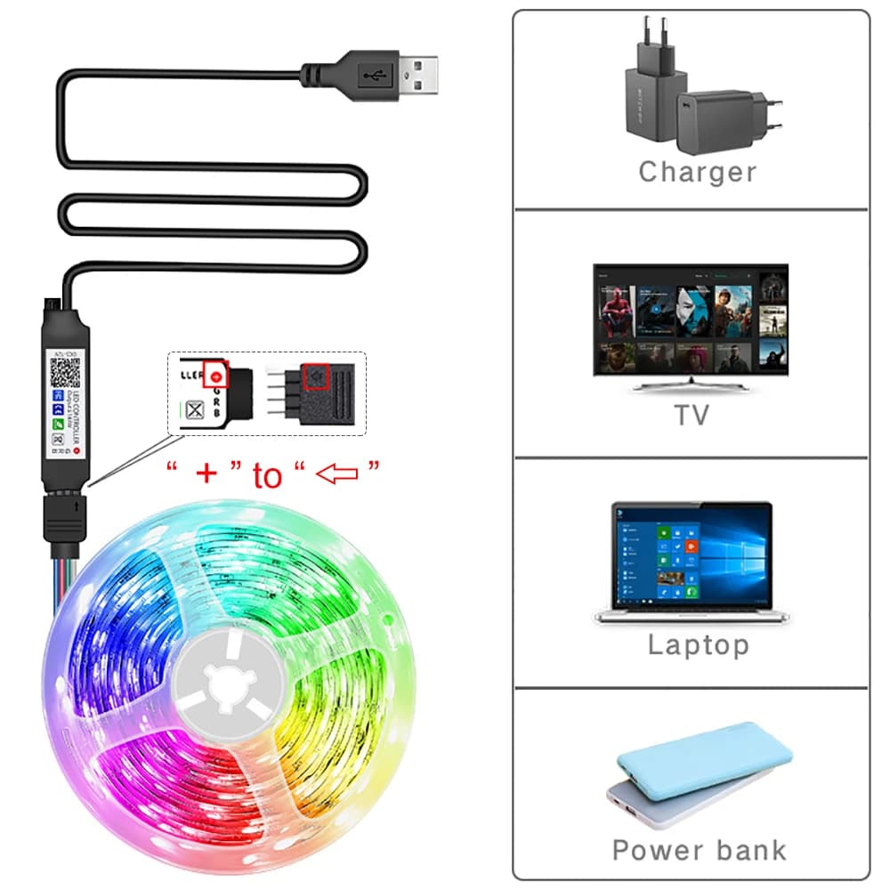 RGB LED Strip Lights 5m 10m 20m 30m APP Control Flexible Room Lighting — image 5