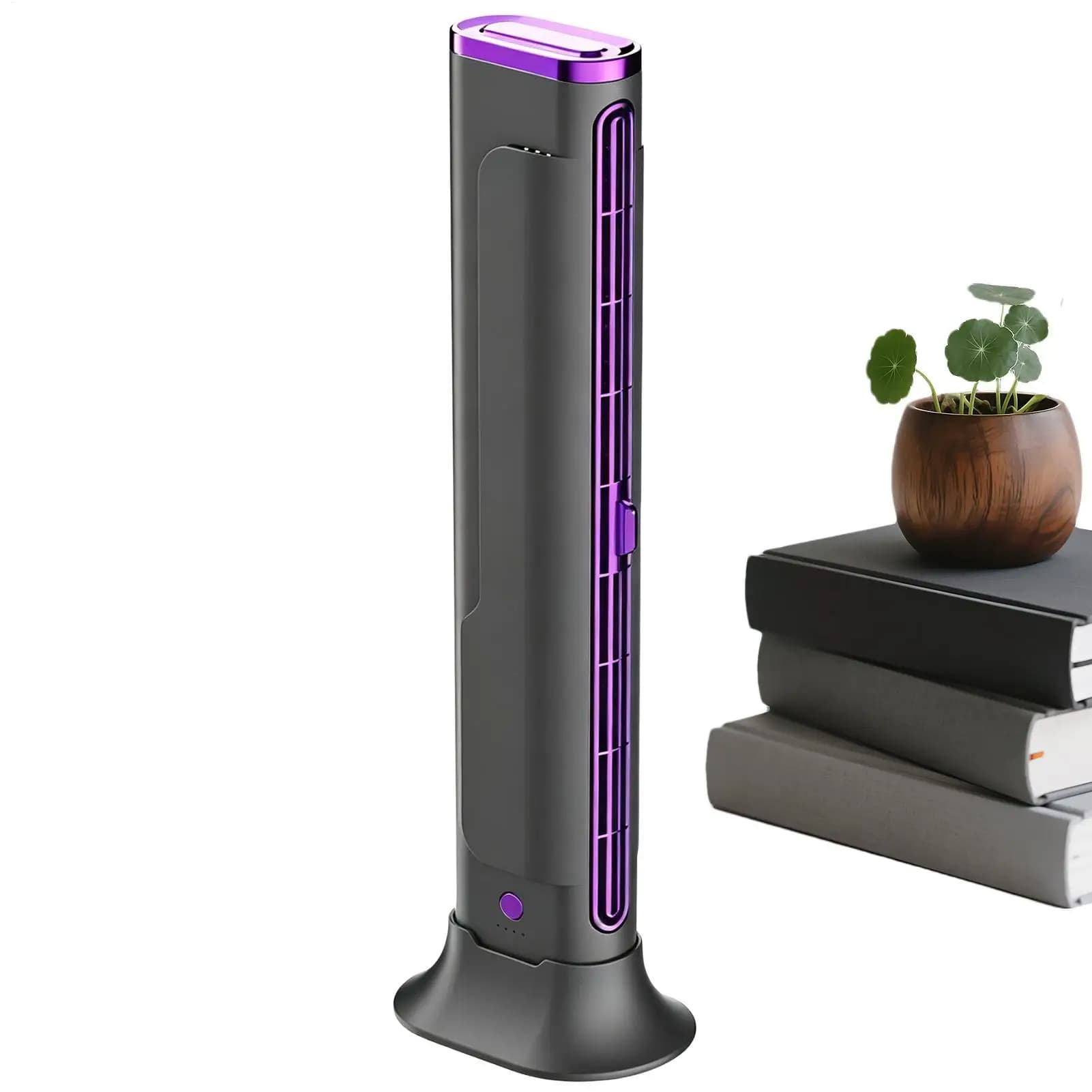 USB Rechargeable Cooling Fan Portable Bladeless Desk Office Home Small Work — image 2