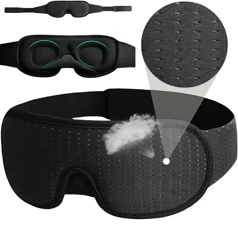 3D Sleep Mask Soft Breathable Travel Nap Eye Mask Men Women New suitable for and — image 2