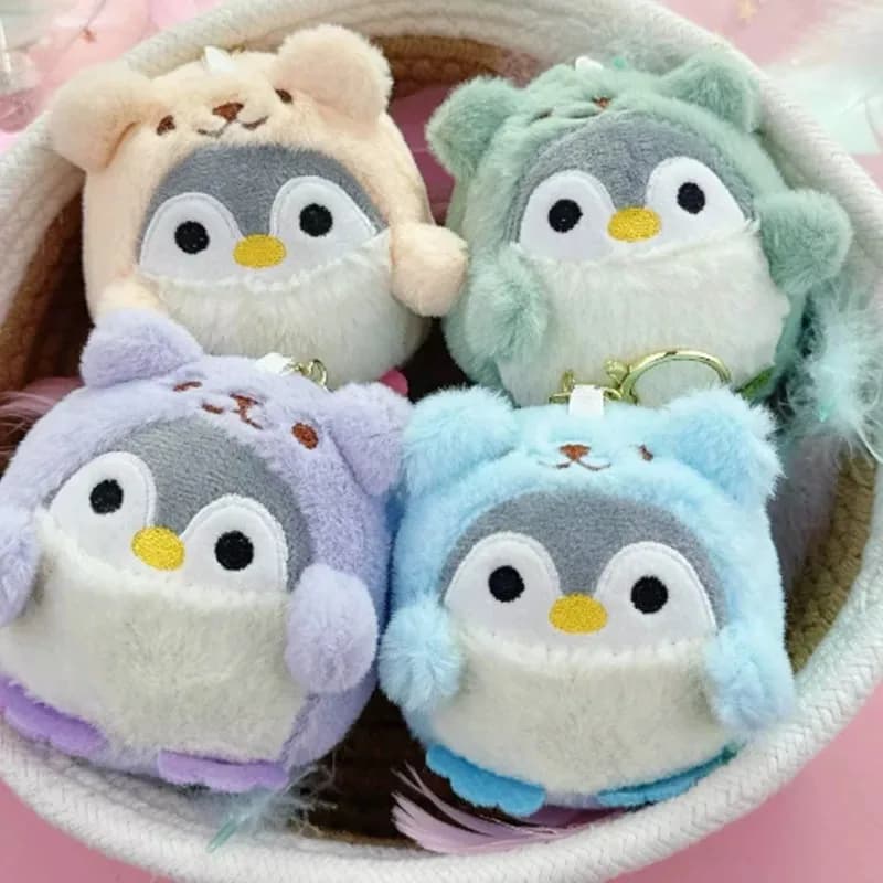 Cute Plush Penguin Keychain 8cm Stuffed Toy Key Ring Bag Charm Pendant 4 Colours — image 2