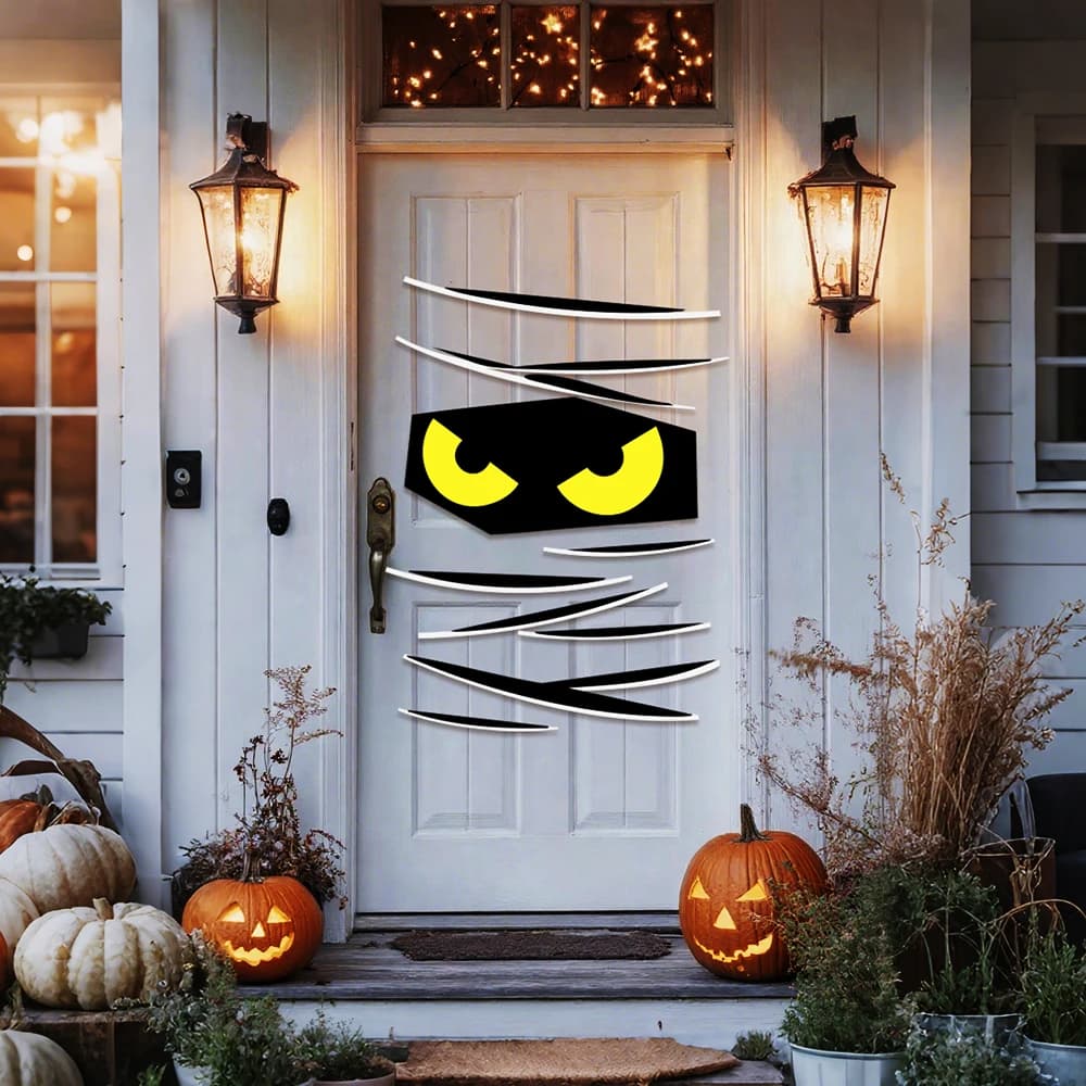 Halloween Window Stickers Door Decor Skeleton Pumpkin Ghost Witch Hand Room — image 3