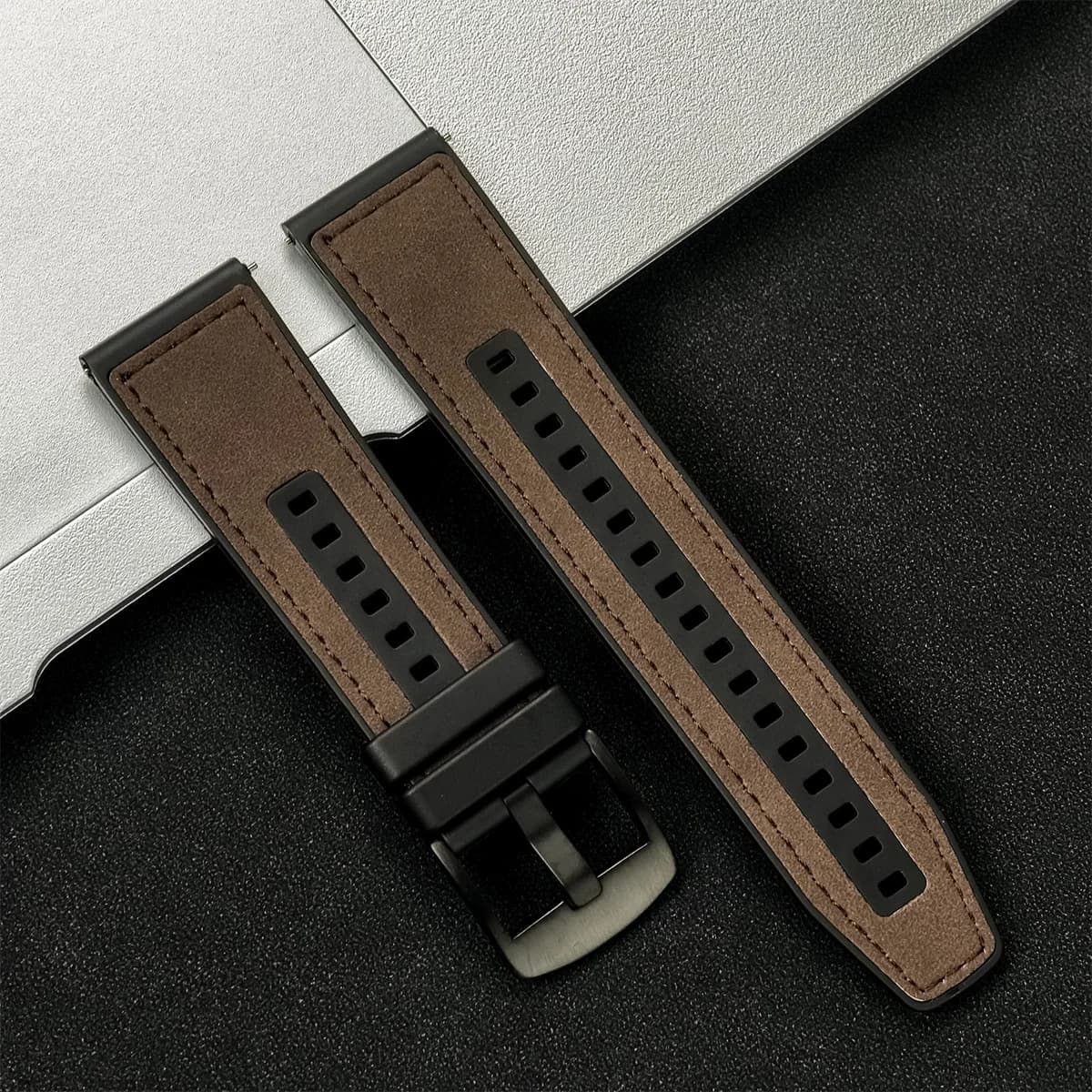 22mm Leather Silicone Watch Strap Replacement Bracelet Smartwatch — image 14
