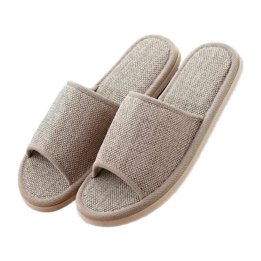 Women's Home Slippers Soft Linen Open Toe Indoor Casual Comfortable Sandals — image 7