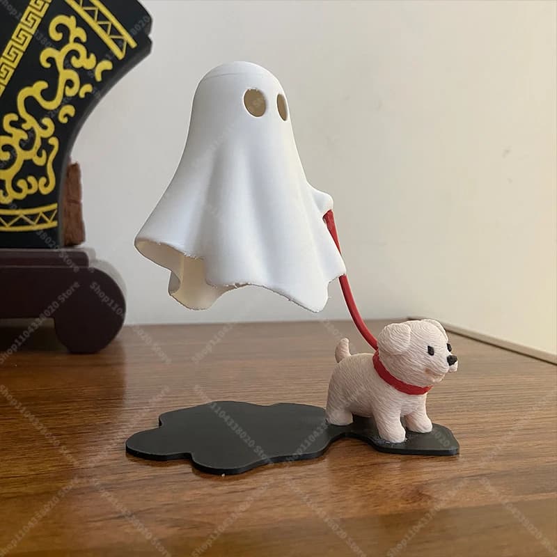 Cute Ghost LED Night Light with Dog Figure Spooky Desk Lamp Halloween Decor — image 5