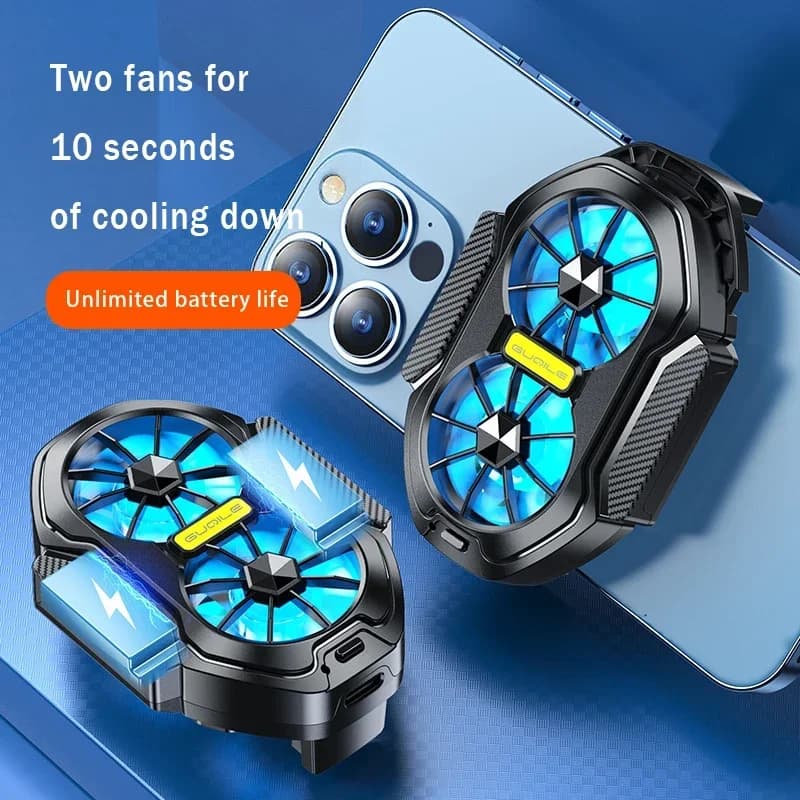 Mobile Phone Cooler Dual Fan New FS01 Cools 10 Seconds Wireless Battery 2025 For — image 2