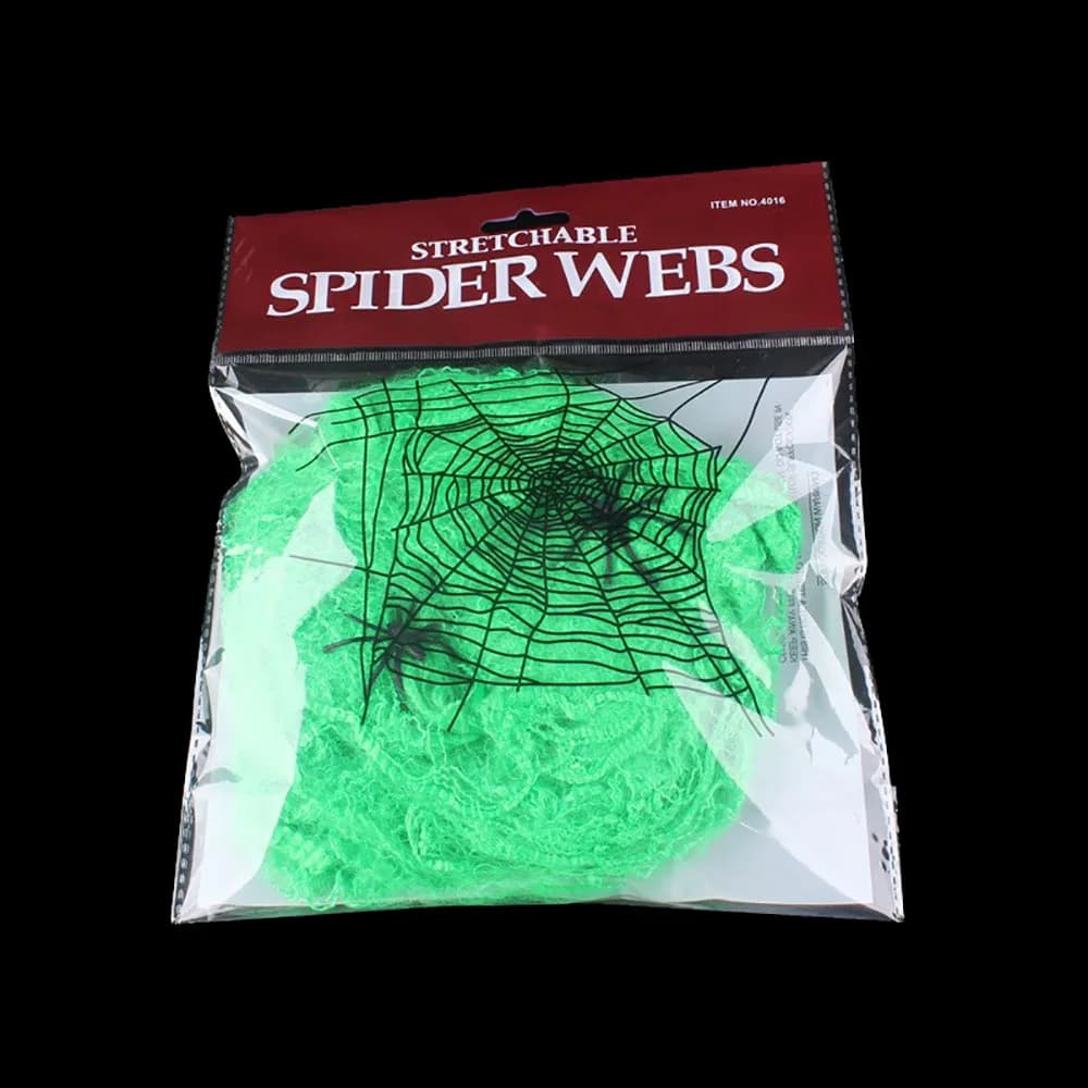 Halloween Decoration Spider Web Artificial Cobweb Stretchy for Horror House — image 7
