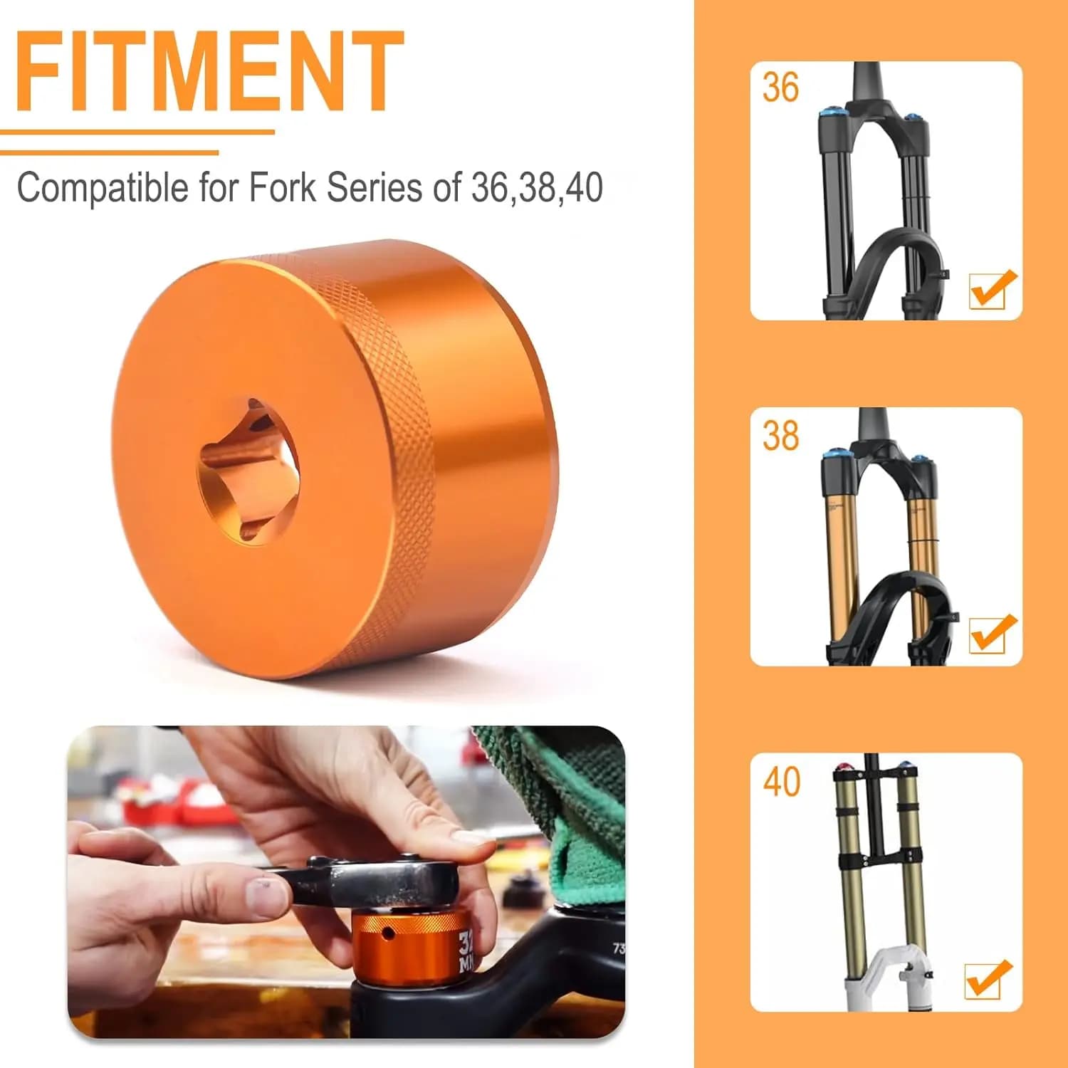 32mm Bike Fork Topcap Socket Tool Fox 36 38 40 3/8 Ratchet New Compatible Series — image 2