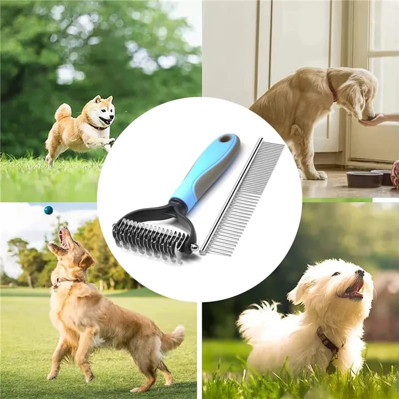 Dematting Tool 2pcs Pet Dog Grooming Brush Comb Cat Hair Remover New Pro Tools U — image 3