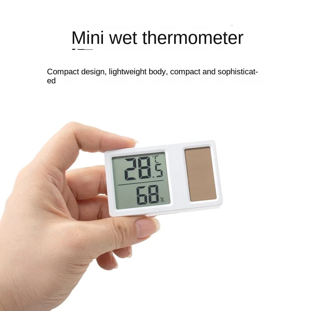 Solar Powered Thermometer Hygrometer Temperature Humidity Meter New 69HF High UK — image 2