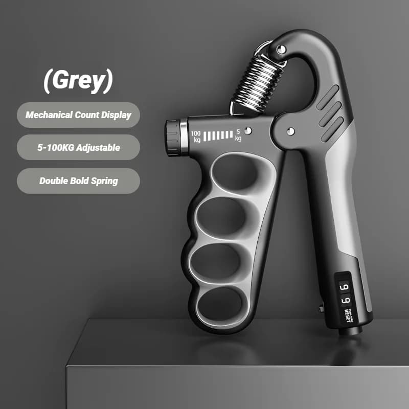 Electronic Hand Grip Strengthener with Counter 5-100kg Adjustable Gym Rehabilitation Trainer — image 9
