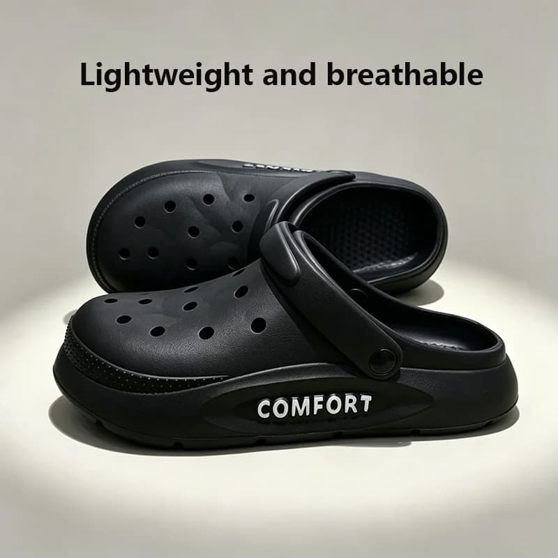 Women's Men's Summer Slippers Anti-Slip Couple Hollow Covered Toe Indoor — image 5